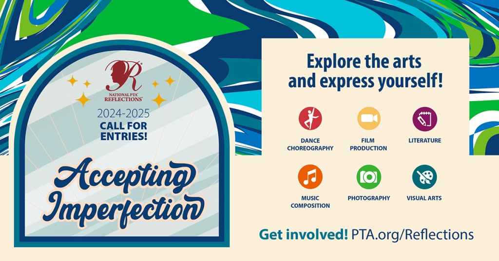 National PTA Reflections contest banner. 